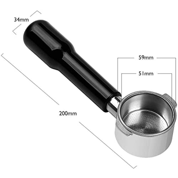 51mm Stainless Steel Portafilter for Delonghi Espresso Machines