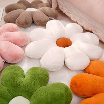 WYIKE Flower Pillow Cute Plush Flower Cushion Floor Pillow Cushions Casual Comfortable Pillow Room D...