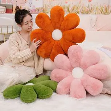 WYIKE Flower Pillow - Cute Plush Cushion for Home