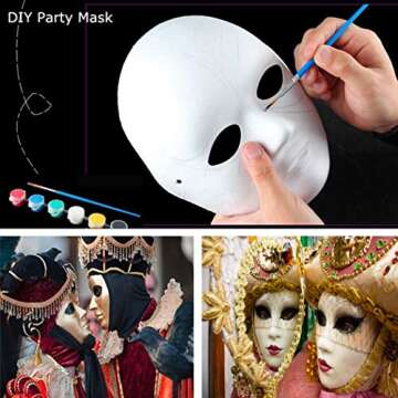 CALPALMY 30 Pack Paper Mache Masks - 2 Sizes for Artistic Projects, Theater, Halloween, Masquerade Parties, Classroom Art