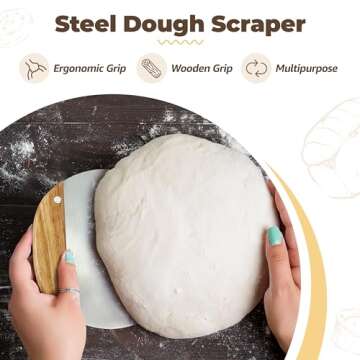 ECOMERR 9" Banneton Bread Proofing Basket Set of 2 - Sourdough Kit