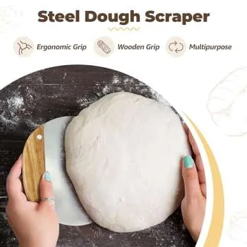 ECOMERR 9" Banneton Bread Proofing Basket Set of 2 - Sourdough Kit