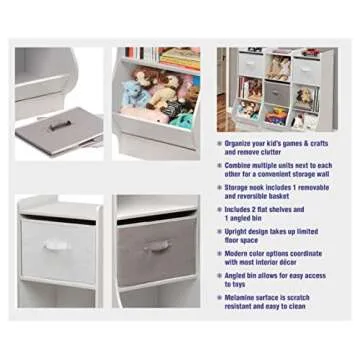 Badger Basket Kids Storage Nook with Reversible Basket