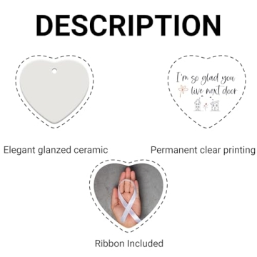 Neighbor Christmas Ornaments 2024, Neighbor Gifts, Gifts for Neighbors Women, Gift for Neighbor Friend, Ceramic Christmas Ornament