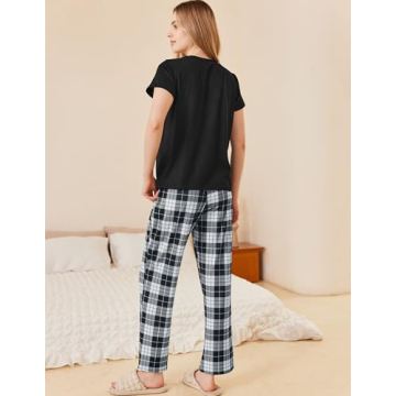 Ekouaer Women's Soft Short Sleeve Pajamas Set - Cozy Style