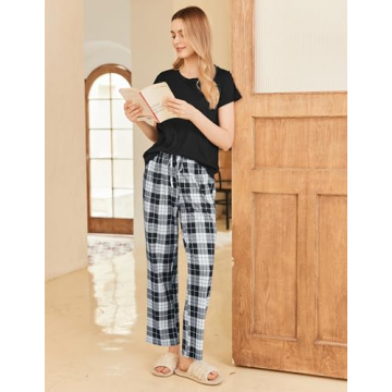 Ekouaer Women's Soft Short Sleeve Pajamas Set - Cozy Style