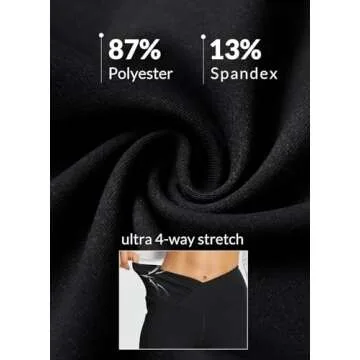 BALEAF Women's Yoga Pants with Pockets High Waisted Flare Leggings Casual Workout Wide Leg Pants Black 32" L