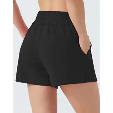 High Waisted Sweat Shorts for Women with Pockets