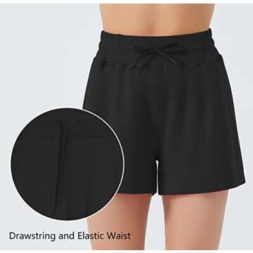 High Waisted Sweat Shorts for Women with Pockets