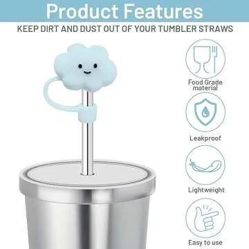 Durable Silicone Straw Covers for Stanley Tumblers