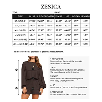 ZESICA Women's Knit Pullover Sweatsuit - Coffee, Medium