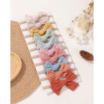 Dobois 10PCS Baby Girls Handmade Headbands for All Occasions