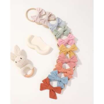 Dobois 10PCS Baby Girls Handmade Headbands for All Occasions