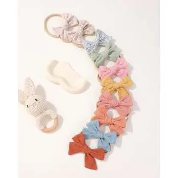 Dobois 10PCS Baby Girls Handmade Headbands for All Occasions