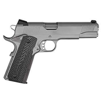 Cool Hand 1911 Full Size G10 Grips, Gun Grips Screws Included, Mag Release, Ambi Safety Cut, OPS Texture (Grey/Black)