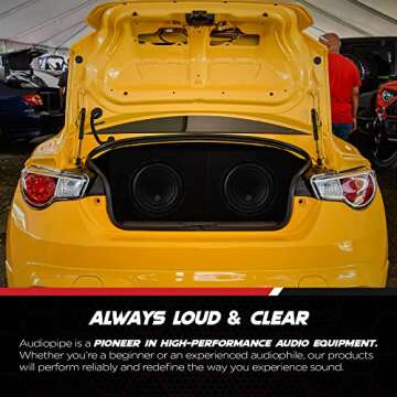 Audiopipe APMI-4095 Class AB 1300 Watt Compact Mini MOSFET 4 Channel Amplifier for Car Stereo Sound System with Bass Knob and Bridged Operation