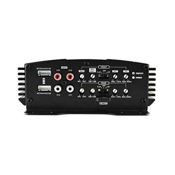 Audiopipe APMI-4095 Class AB 1300 Watt Compact Mini MOSFET 4 Channel Amplifier for Car Stereo Sound System with Bass Knob and Bridged Operation