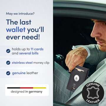 TRAVANDO AirTag Wallet with Money Clip for Men