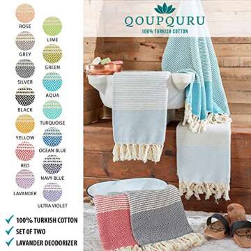 Oversized Luxury Turkish Beach Towel - Quick Dry & Soft