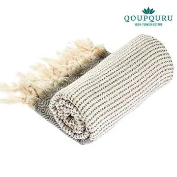 Oversized Luxury Turkish Beach Towel - Quick Dry & Soft