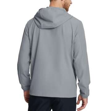 MAELREG Men's Water Resistant Windbreaker Jacket with Hood