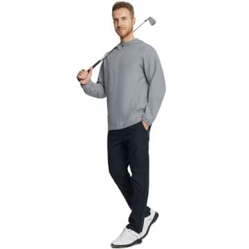 MAELREG Men's Water Resistant Windbreaker Jacket with Hood