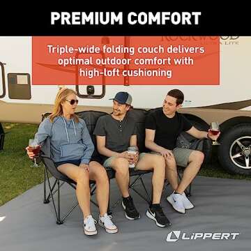 Lippert Campfire Folding Couch - Durable, Spacious & Stylish