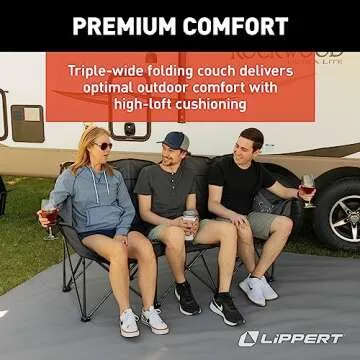 Lippert Campfire Folding Couch - Durable, Spacious & Stylish