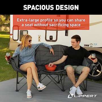 Lippert Campfire Folding Couch - Durable, Spacious & Stylish