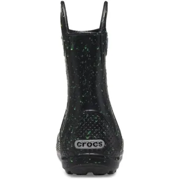 Crocs Kids Rain Boot - Black Glow in Dark