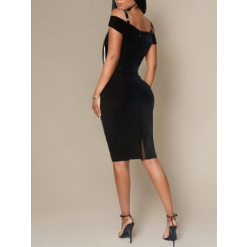 Shop Elegant V Neck Stretch Bandage Dress for Women