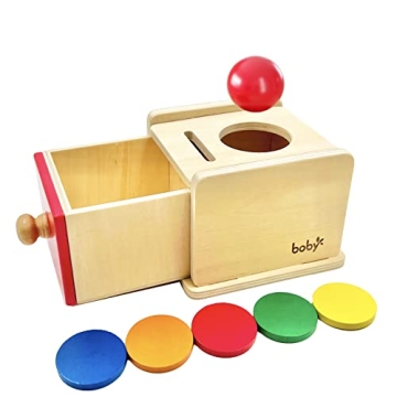 Dailyfunn Montessori Coin & Ball Drop Box for Young Learners
