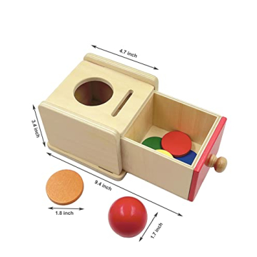 Dailyfunn Montessori Coin & Ball Drop Box for Young Learners