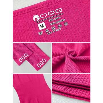 OQQ Women's Yoga Workout Ribbed Long Sleeve Sport Romper, Pumpkin, Large