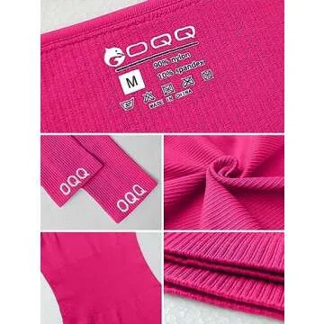 OQQ Women's Yoga Workout Ribbed Long Sleeve Sport Romper, Pumpkin, Large