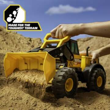 Tonka Steel Classics Front Loader - Made with Steel & Sturdy Plastic, Yellow Toy Construction Truck, Boys and Girls, Kids, Toddlers, Ages 3+