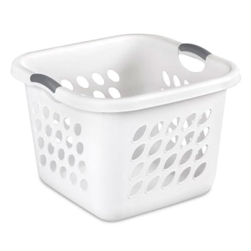 Compact 53L Square Laundry Hamper with Grey Handles