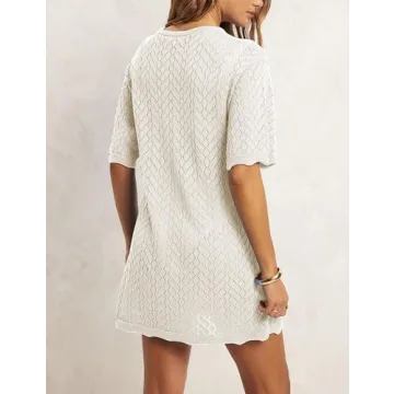 IQSQSQ Women's Knit Mini Dress for Summer Style