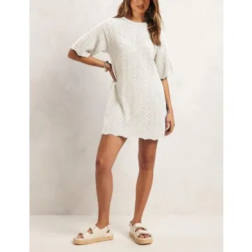 IQSQSQ Women's Knit Mini Dress for Summer Style