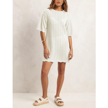 IQSQSQ Women's Knit Mini Dress for Summer Style