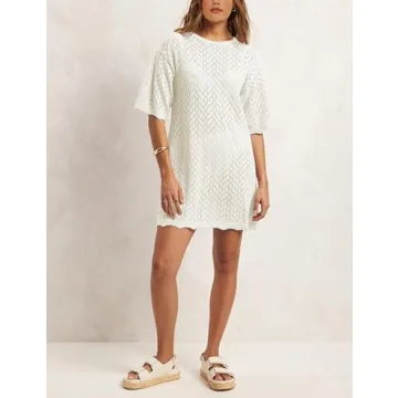 IQSQSQ Women's Knit Mini Dress for Summer Style