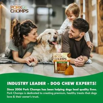 Pork Chomps Roasted Pork Skin Dog Chews 10 Count