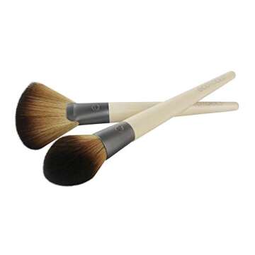 EcoTools Define & Highlight Duo, Makeup Brush Set for Powder, Bronzer, & Highlighter