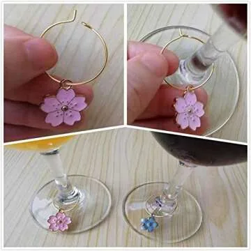 HISEVOG Halloween Wine Glass Charms - 18 Fun Designs