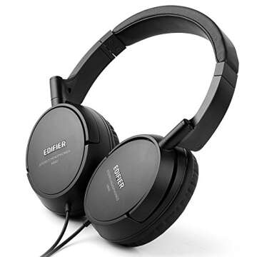 Edifier H840 Audiophile Over-The-Ear Headphones - Hi-Fi Over-Ear Noise-Isolating Audiophile Closed Monitor Stereo Headphone - Black