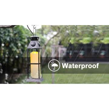 YIWER Waterproof Flameless Candles with Remote Control