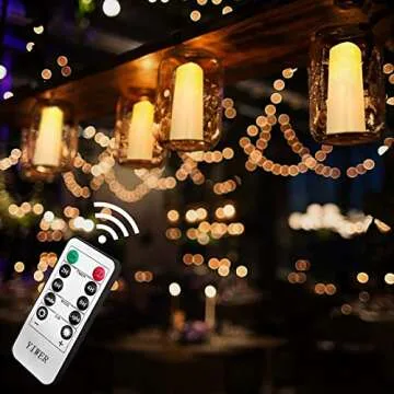 YIWER Waterproof Flameless Candles with Remote Control