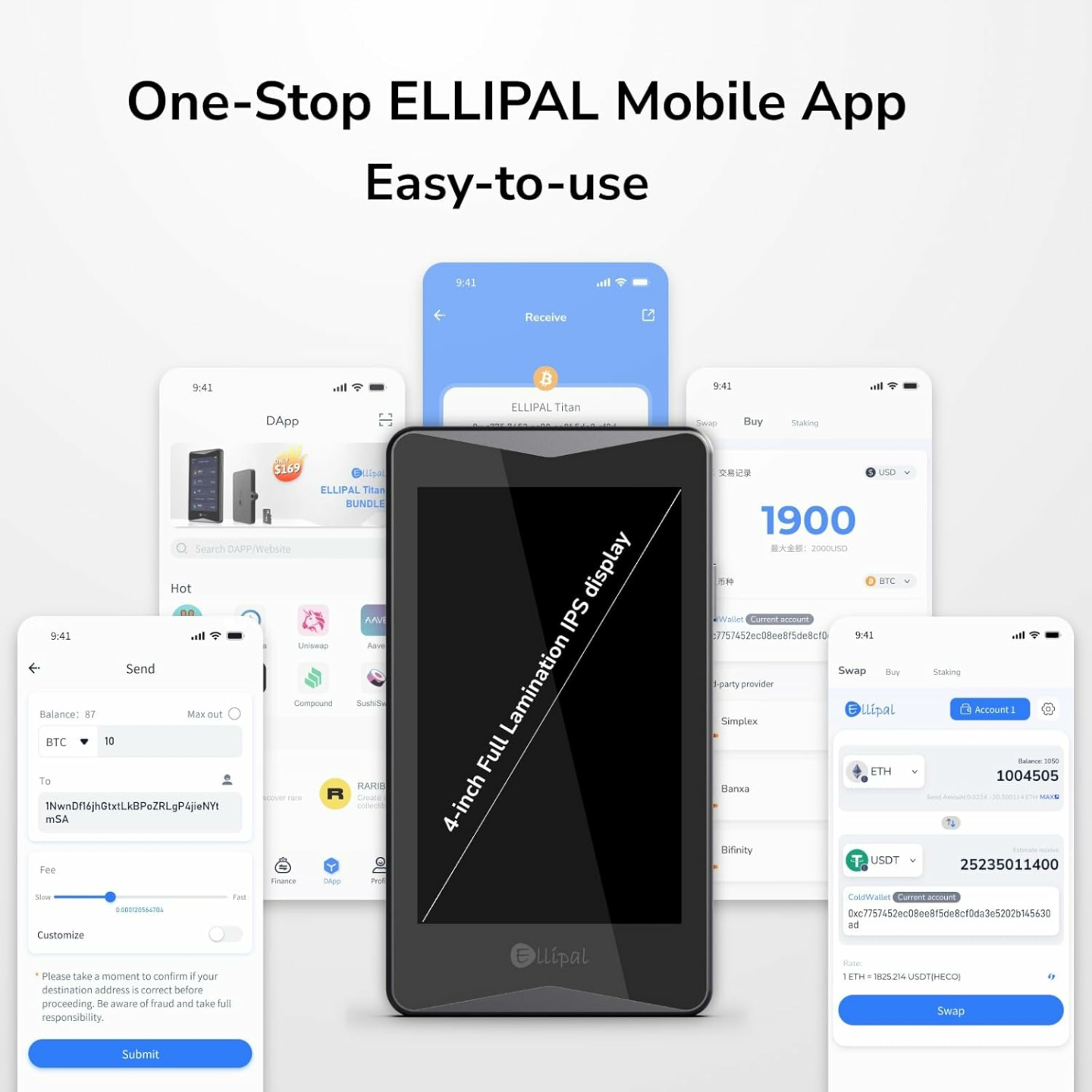 ELLIPAL Titan 2.0 Hardware Wallet - Secure Crypto Storage