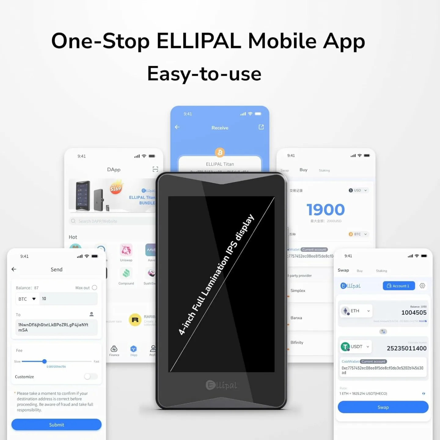 ELLIPAL Titan 2.0 Hardware Wallet - Secure Crypto Storage