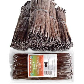 50 Organic Madagascar Vanilla Beans for Baking and Extract